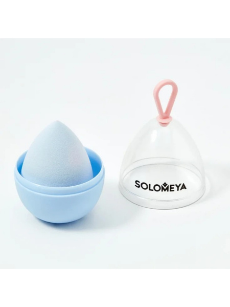 Косметический спонж для макияжа, меняющий цвет Blue-pink Solomeya Color Changing blending sponge Blue-pink
